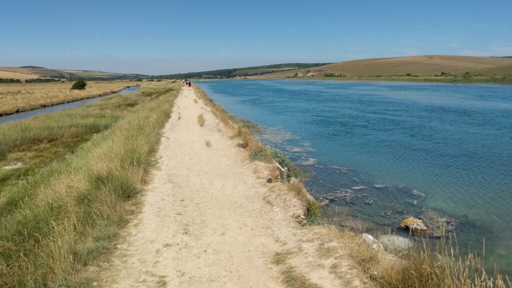 View while taking a walk - Path along the River Cuckmere