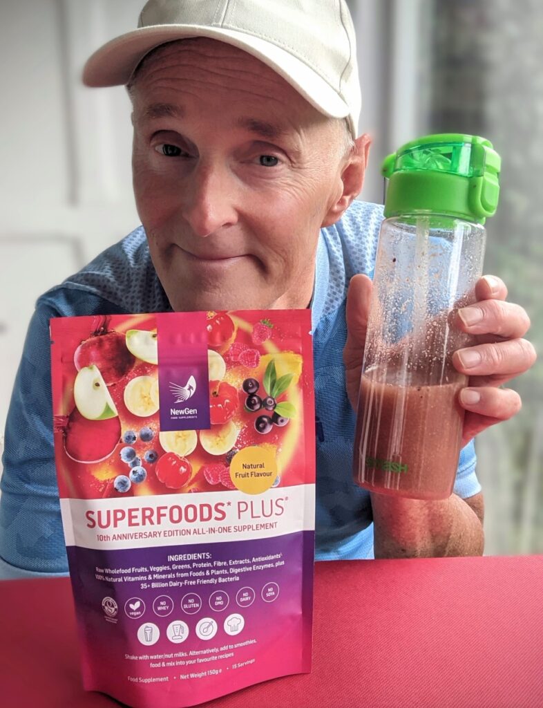 Ollie getting his daily scoop of organic superfoods Ollie getting his daily scoop of organic Superfoods